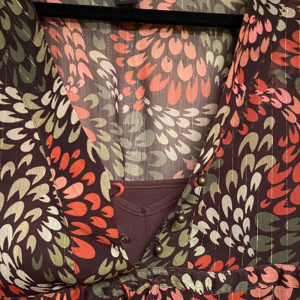 H&M Multicolor Leaf Pattern Blouse - Picture 2 of 6